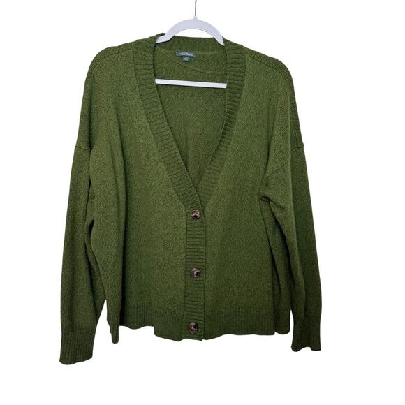 Wild Fable Cardigan Sweater Long Sleeve Preppy Olive Green Women XXL Granola - Picture 1 of 6